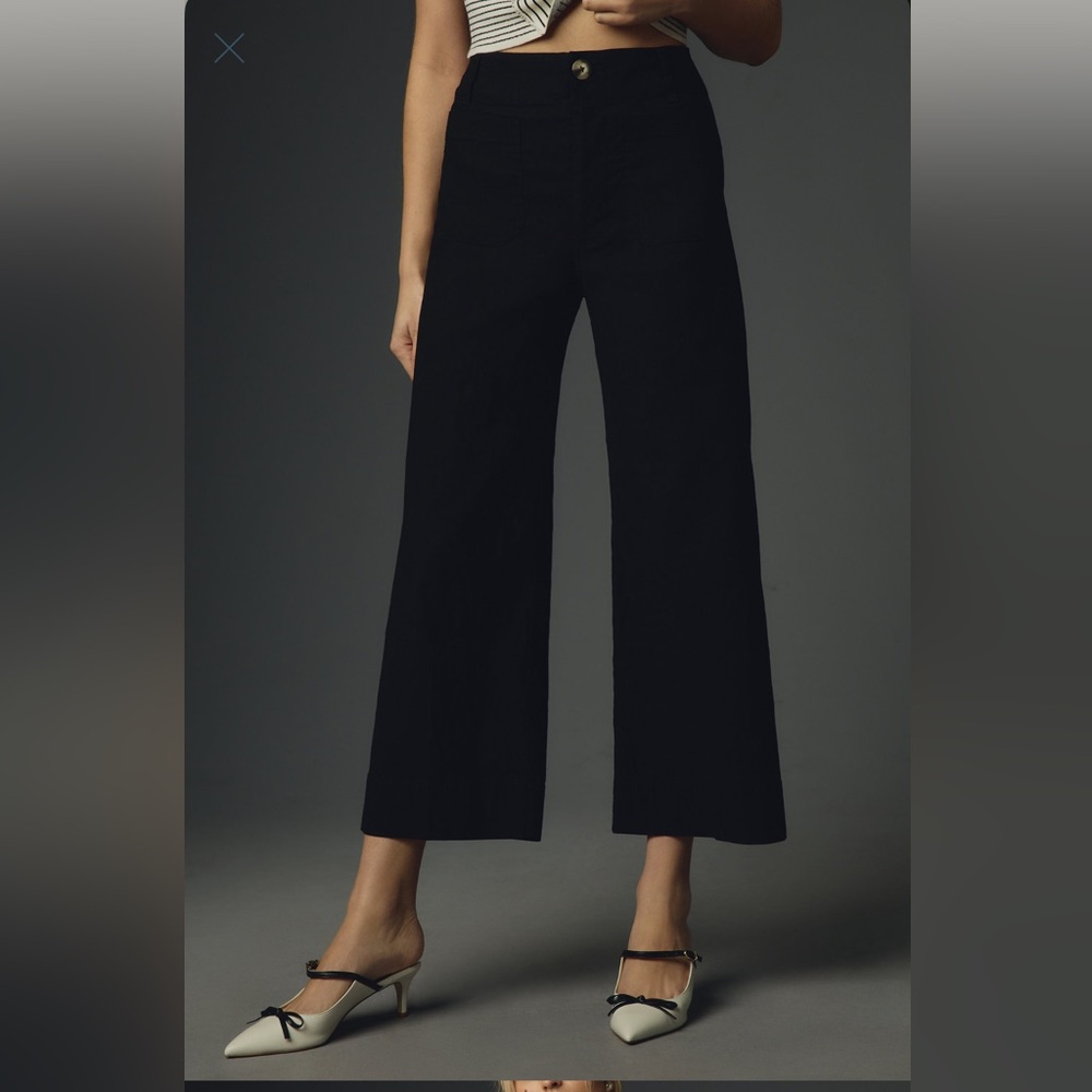 Maeve Colette Cropped Wide Leg Pants